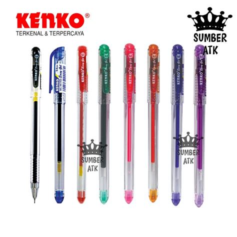 Jual Stasionery Gel Pen Easy Gel 0 5 Mm Kenko 1 Lusin 12 Pcs Shopee