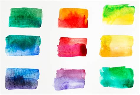 Free Photo | Colorful watercolor brush strokes