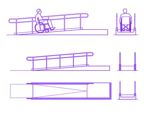 Ramp Handrails Utility Dimensions And Drawings