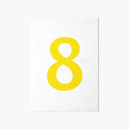 "Yellow color Number 8 | Yellow color Number Eight" Art Board Print for ...