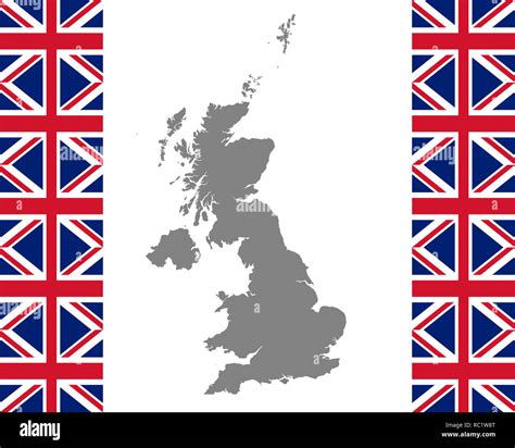 British flag and map Stock Photo - Alamy