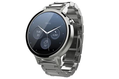 Motorola Moto 360 2nd Gen Smart Watch 42mm Women Silver Metal