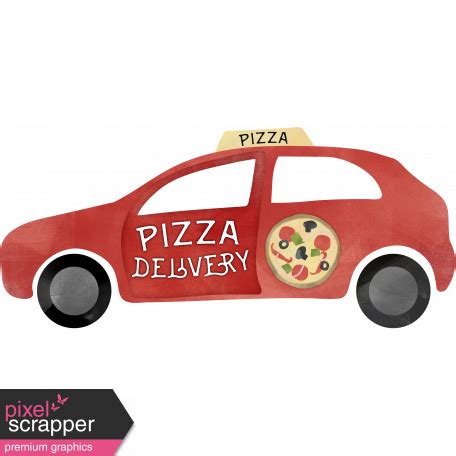 Pizza Delivery Car graphic by Brooke Gazarek | DigitalScrapbook.com Digital Scrapbooking