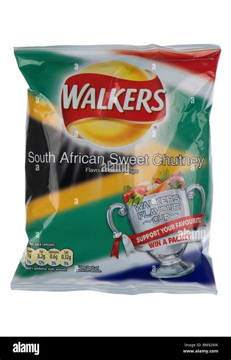 Packet Of Walkers World Cup South African Sweet Chutney Flavour Crisps