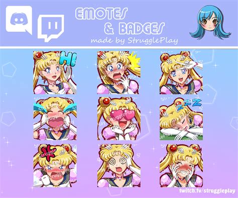 Sailor Moon Eternal I Emote Set Etsy