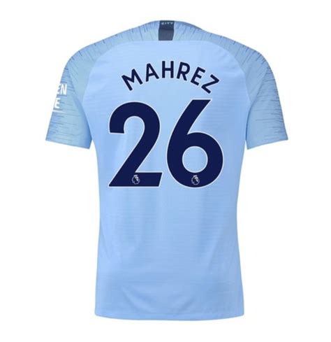 Mahrez Manchester City Home Vapor Match Shirt With Printing