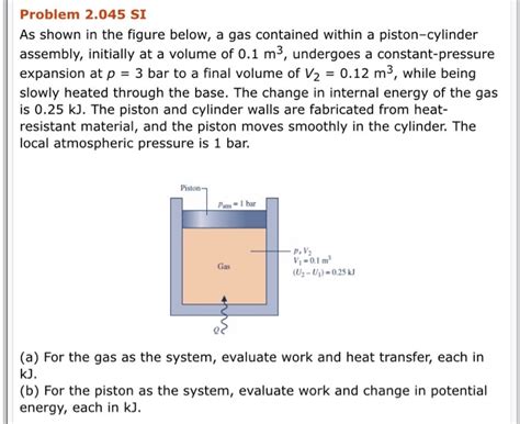 Solved Problem Si As Shown In The Figure Below A Gas Chegg