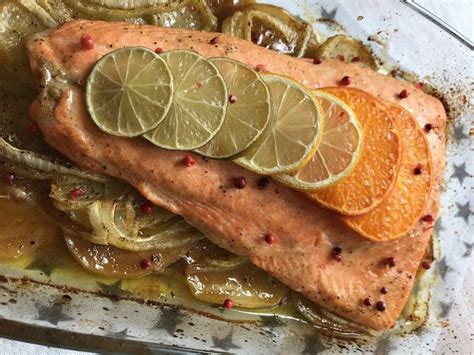 Salmón al horno con cítricos y miel Revista KENA México