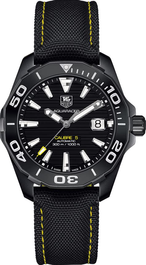 Aquaracer M Calibre Black Version Mm Steel Bracelet Tag Heuer