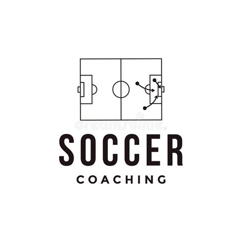 Minimalist Football Soccer Sport Team Club League Logo With Coaching