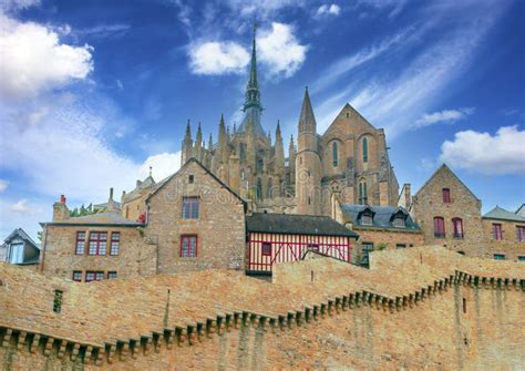 Medieval french town stock photo. Image of landscape - 214831332