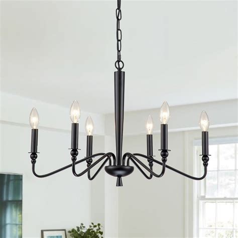 6 Light Candle Style Modern Farmhouse Chandelier Chandelierias