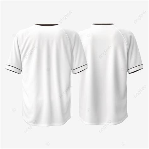 Front Back White Color Baseball Jersey For Mens 3d Render Front And ...