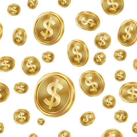 Gold Coin Dollar Vector Art Png Dollar Seamless Pattern Vector Gold