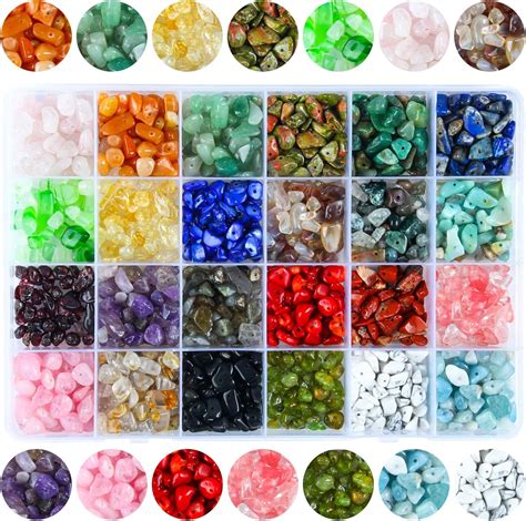 Colle 1200pcs Crystal Jewellery Making Kit 24 Colors Natural Chip