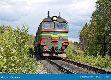 Russian Locomotive Stock Image Image Of Forest Countryside 1094437