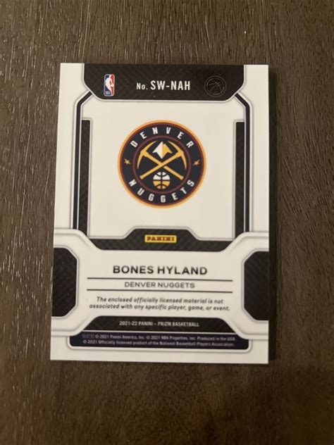 2021 22 Panini Prizm Bones Hyland Sensational Swatches Jersey Rookie RC