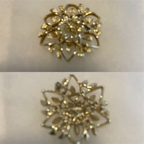 Vintage Sara Coventry Goldstone Flower Brooch Gem