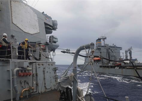 Dvids Images Uss Barry Ddg Conducts Replenishment At Sea With