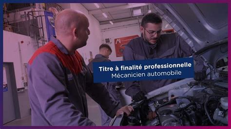 Titre Finalit Professionnelle M Canicien Automobile Youtube