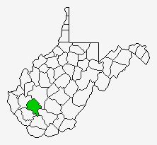 West Virginia County Map Highlighting Boone County - The Atlas Weblog