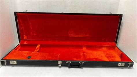 Vintage Fender Guitar Case Red Interior Used Good Some Nicks Albrecht Auction Service