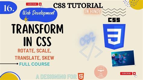 CSS Tutorial Transform Property Rotate Translate Skew Scale In