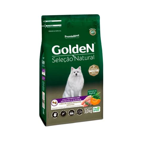 Ração Golden Seleção Natural para Cães Adultos de Porte Pequeno Sabor