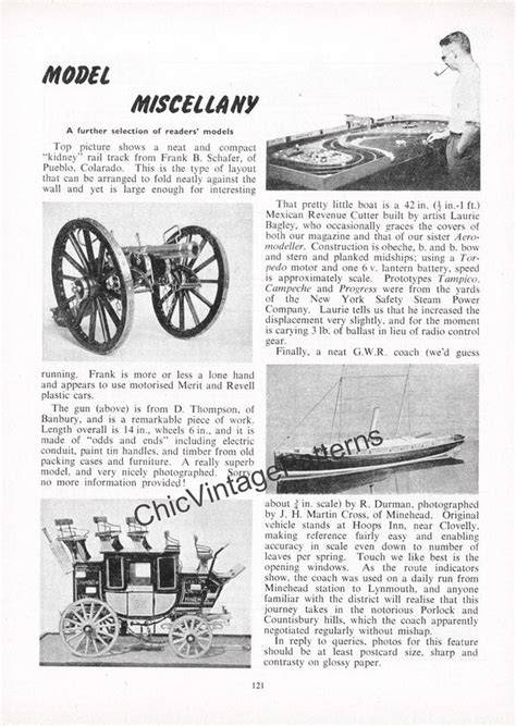 Model Maker Magazine, March 1959, PDF Book | ChicVintagepatterns ...