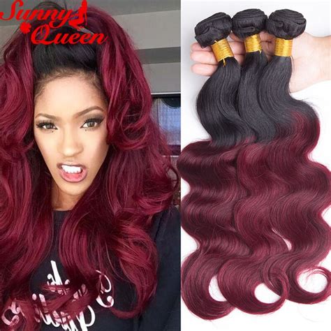 Ombre Brazilian Virgin Hair Body Wave Two Tone B J Ombre Hair