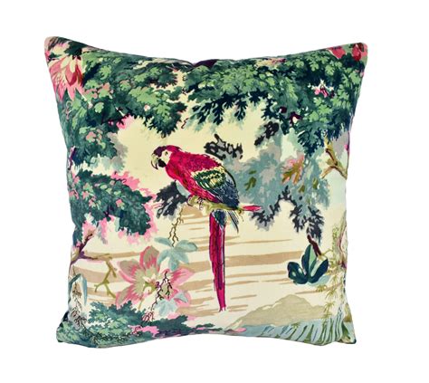 Linwood Jungle Rumble Parrot Stunning Velvet Cushion Etsy Uk