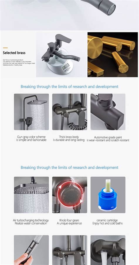 Farida New Elegant In Hot And Cold Shower Set Rain Shower Set For