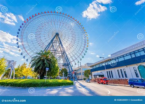 Tempozan Ferris Wheel In Osaka Editorial Stock Image Image Of Japan