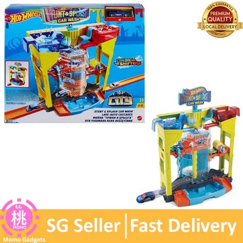 Hot Wheels Mattel Stunt Splash Car Wash Playset Shopee Singapore