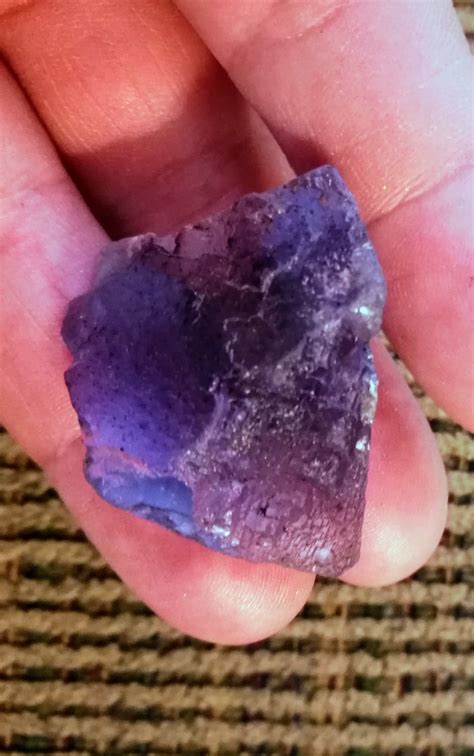 Blue Purple Fluorite Crystal Polished Specimen Found In Hardin County