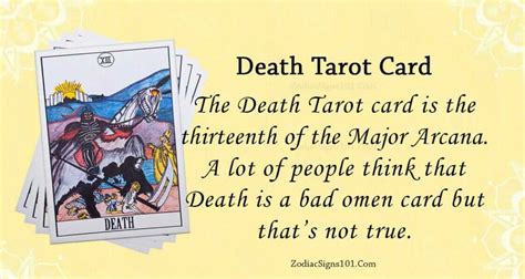 Death Tarot Card: Meanings and Symbolism - ZodiacSigns101