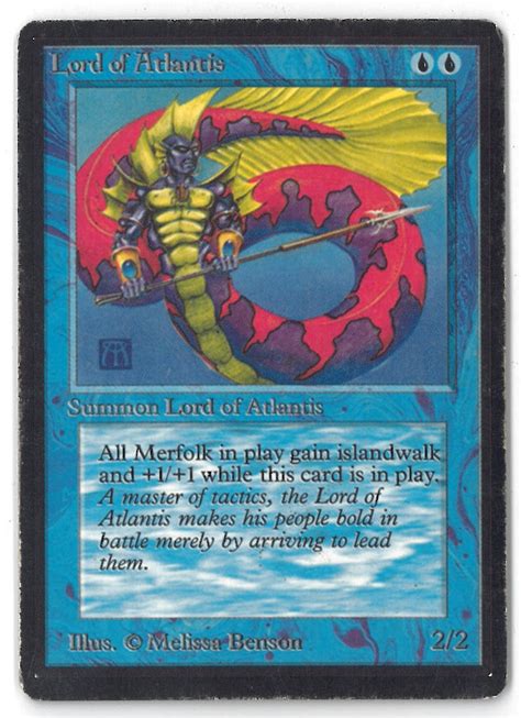 Magic The Gathering Beta Single Lord Of Atlantis Heavy Play Hp Da