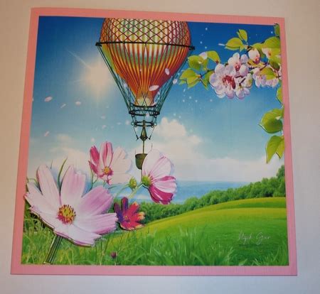 Hot Air Balloons Balloon Daisy Flight D Decoupage Insert Tag