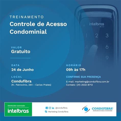 T Cnico Em Controle De Acesso Condominial Em Belo Horizonte Sympla