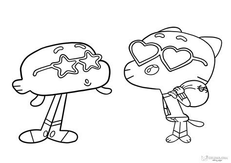 Coloring Pages Of The Amazing World Of Gumball