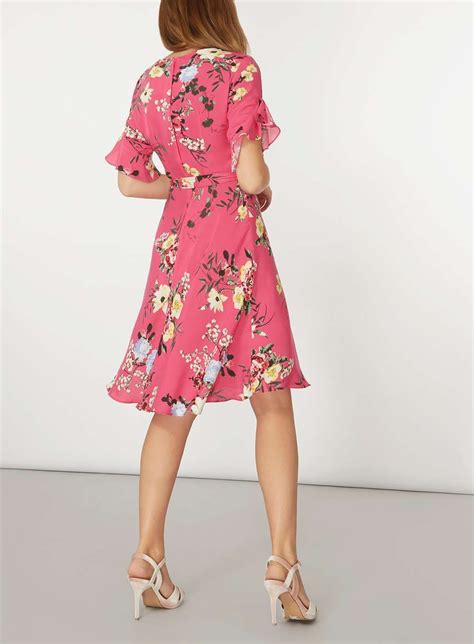 Pink Floral Tea Dress Floral Tea Dress Pink Floral Dorothy Perkins Uk