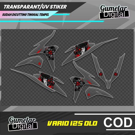 Jual STRIPING TRANSPARAN UV CLEAR SIMPEL HONDA VARIO 125OLD KZR LADY