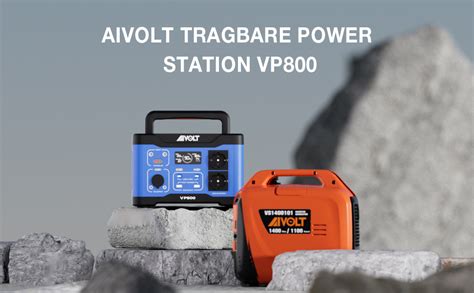 AIVOLT Tragbare Powerstation 890Wh 800W Solargenerator Notstromaggregat