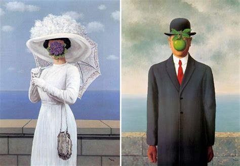 La Grande Guerre, and Le fils de l'homme by Rene Magritte (1964) American Gothic, Rene Magritte ...