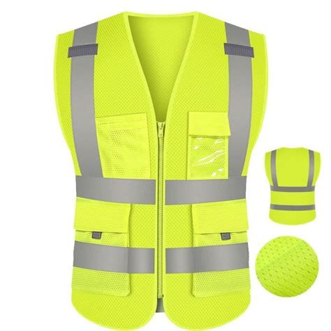 Gilet De Securite Taille Xxl Jaune Gilet De Sécurité Fluorescent Jaune