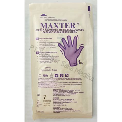 Jual Maxter Surgical Gloves Satuan Glove ONE MED ONEMED Sarung Tangan