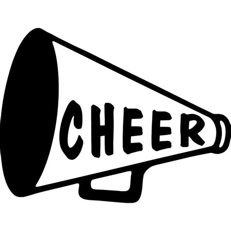 Cheer Megaphone Clipart Black And White Car