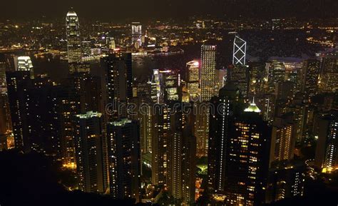 Night Scenery from Victoria Peak, Hong Kong Stock Image - Image of travel, peak: 274320325