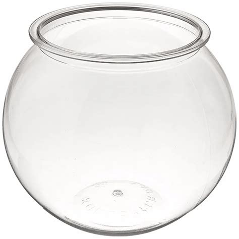 New Plastic Fish Bowl Acrylic Goldfish Tank Bowl Clear Round Gallon