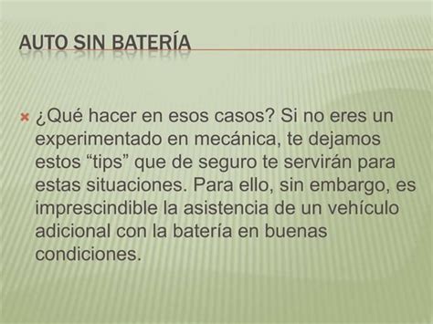 Qué hacer si el auto se queda pptx horacio stiusso PPT